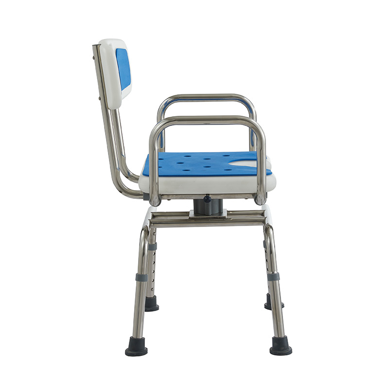 Bathroom Safety | Stainless Steel Swivel Shower  Bath Chairs with Arms and Back Manufacturer